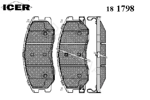 Тормозные колодки ICER 181798