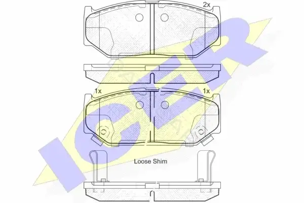 Тормозные колодки ICER 182045