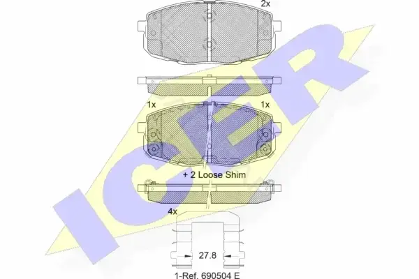 Тормозные колодки ICER 181540-208