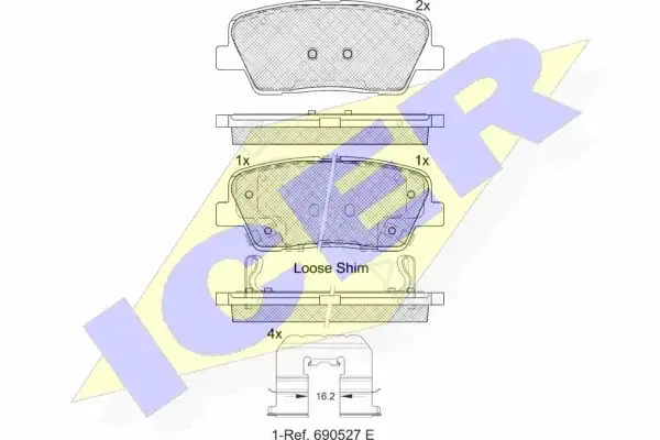 Тормозные колодки ICER 181954-233