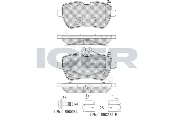 Тормозные колодки ICER 182076-400