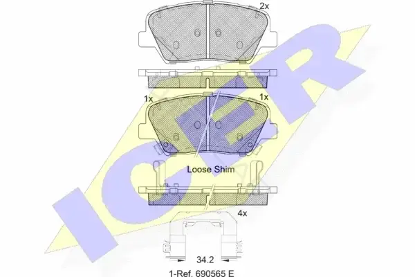 Тормозные колодки ICER 182147-203