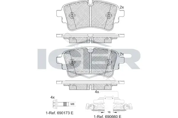Тормозные колодки ICER 182256-208