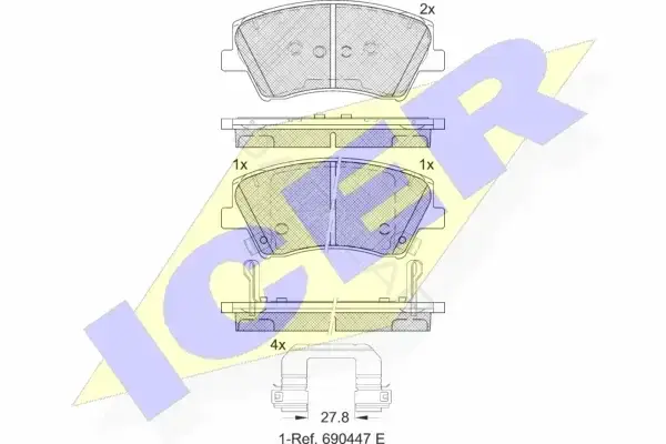 Тормозные колодки ICER 182314
