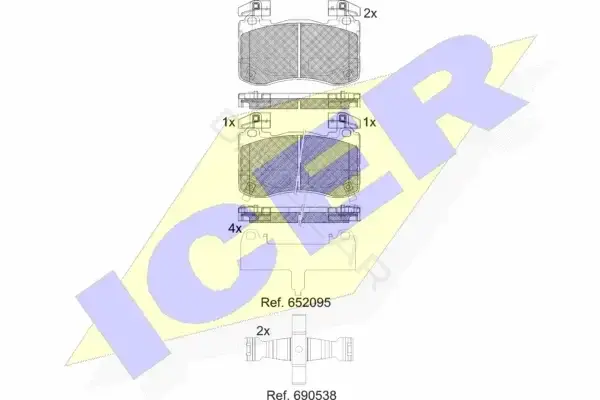 Тормозные колодки ICER 182333