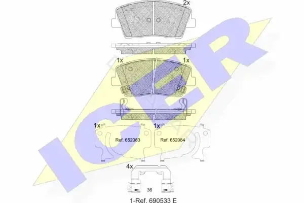 Тормозные колодки ICER 182368