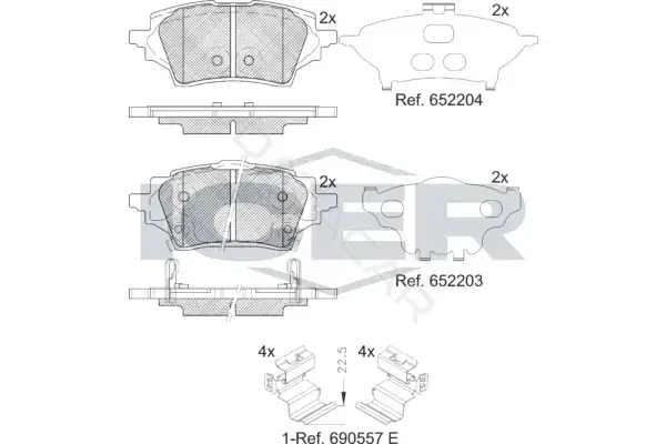Тормозные колодки ICER 182397