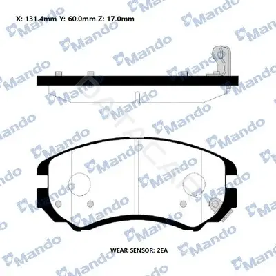 Тормозные колодки MANDO MPH23