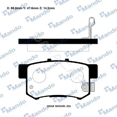Тормозные колодки MANDO MPO04