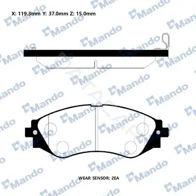 Тормозные колодки MANDO MPD08