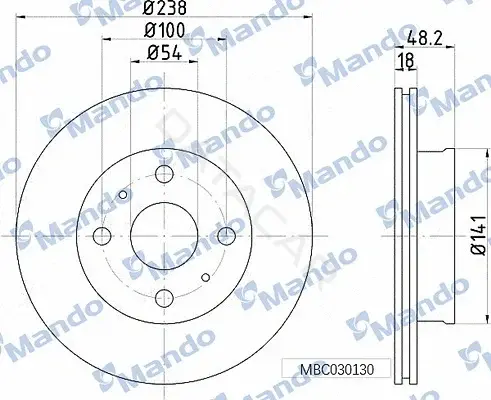 Тормозные диски MANDO MBC030130