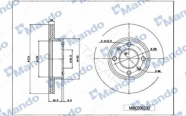 Тормозные диски MANDO MBC030132