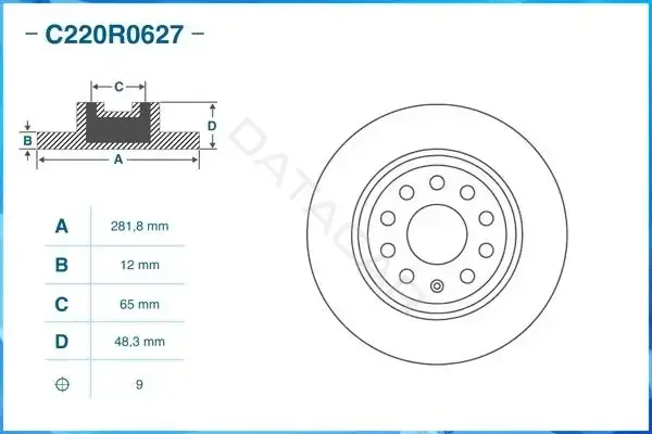 Тормозные диски CWORKS C220R0627