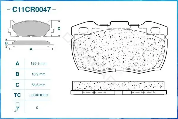 Тормозные колодки CWORKS C11CR0047