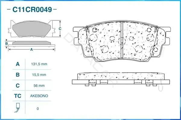 Тормозные колодки CWORKS C11CR0049