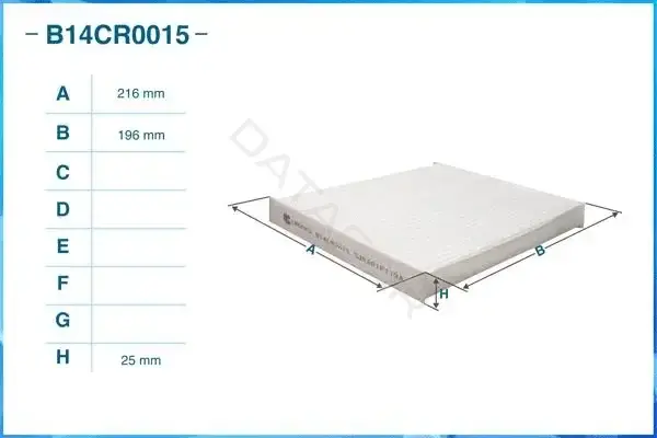 Фильтр салонный CWORKS B14CR0015