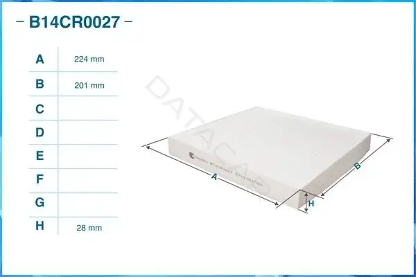 Фильтр салонный CWORKS B14CR0027