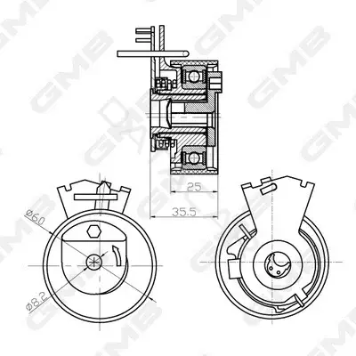 Натяжной ролик ГРМ GMB GTB0110