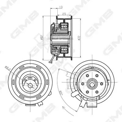 Натяжной ролик ГРМ GMB GTB0150