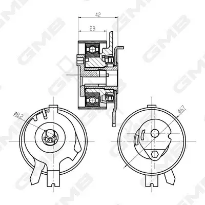 Натяжной ролик ГРМ GMB GTB0360