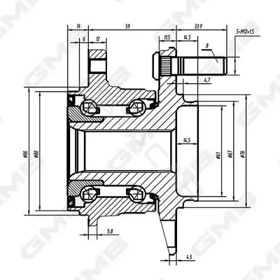 Подшипник ступицы GMB GH34940