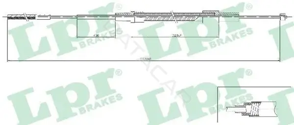 Трос ручника LPR/AP/RAL C0079B