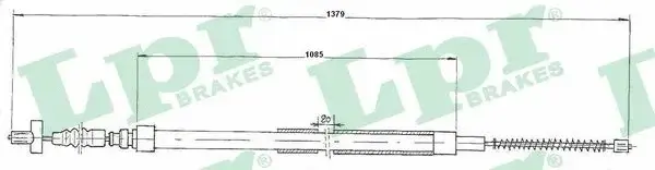 Трос ручника LPR/AP/RAL C0906B