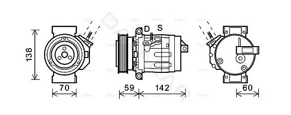 Компрессор кондиционера AVA CTK035