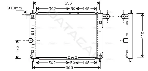 Радиатор охлаждения AVA DW2039