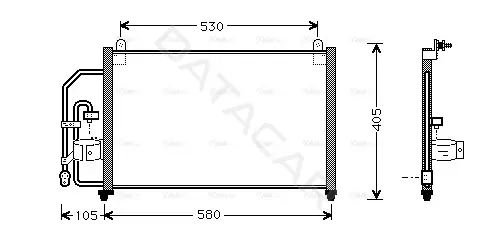 Радиатор кондиционера AVA DW5012