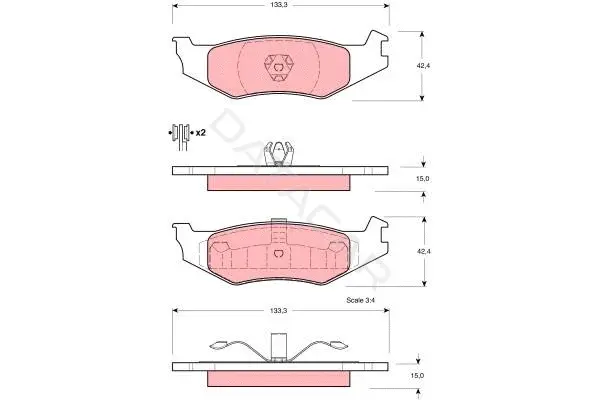 Тормозные колодки TRW GDB4012
