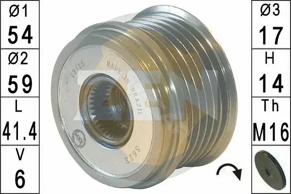 Шкив генератора ERA ZN5623