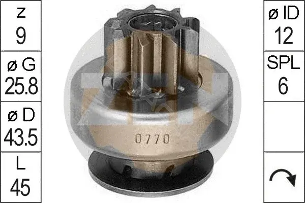Бендикс стартера ERA ZN0770