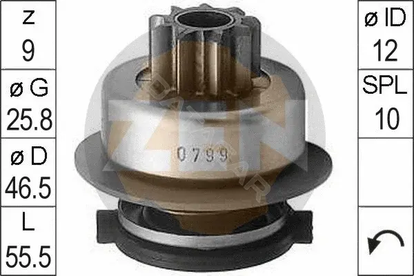 Бендикс стартера ERA ZN0799