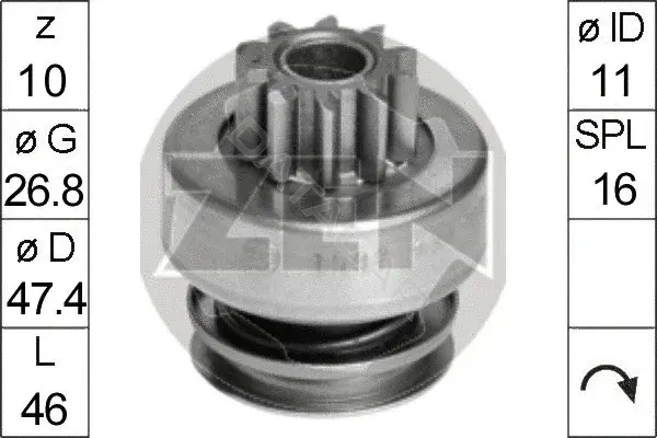 Бендикс стартера ERA ZN1597