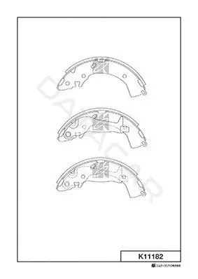 Барабанные колодки MK Kashiyama K11182