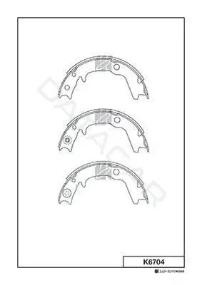 Колодки ручника MK Kashiyama K6704