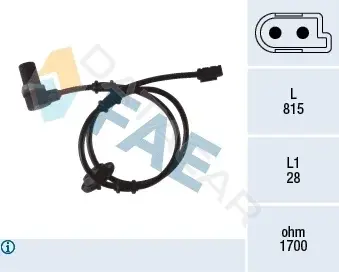 Датчик АБС FAE 78075