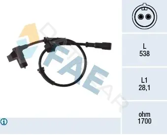 Датчик АБС FAE 78376