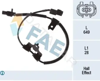 Датчик АБС FAE 78478