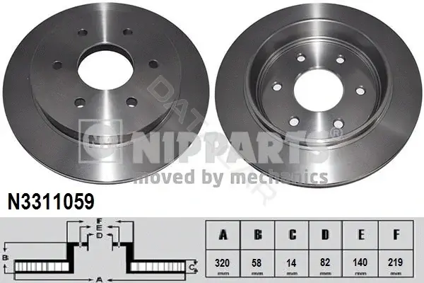 Тормозные диски NIPPARTS N3311059