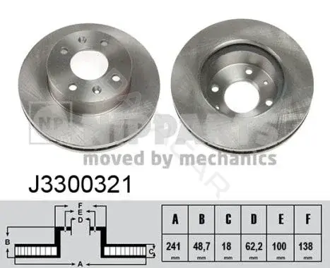 Тормозные диски NIPPARTS J3300321