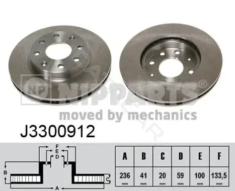 Тормозные диски NIPPARTS J3300912