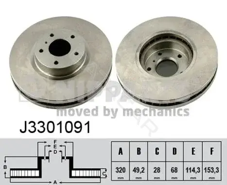 Тормозные диски NIPPARTS J3301091