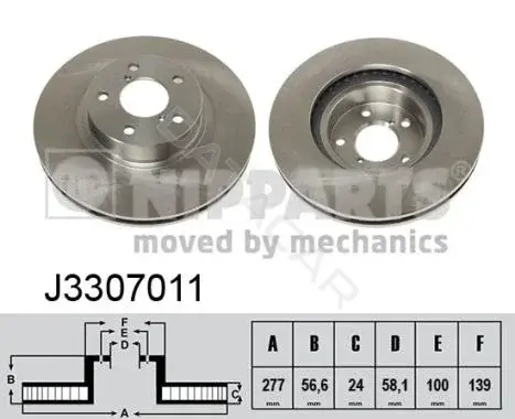 Тормозные диски NIPPARTS J3307011