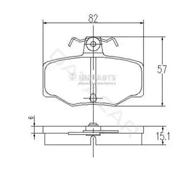 Тормозные колодки NIPPARTS J3611031
