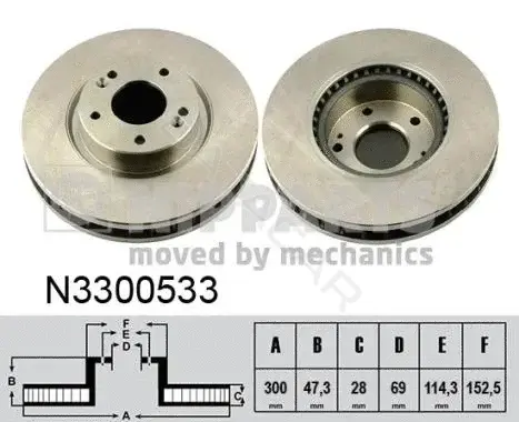Тормозные диски NIPPARTS N3300533