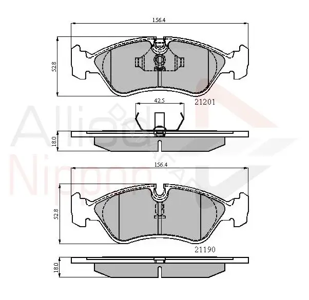 Тормозные колодки ALLIED NIPPON ADB0150