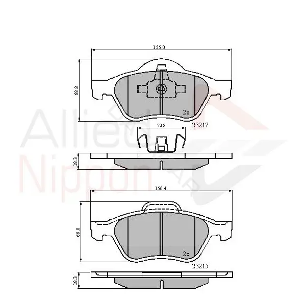 Тормозные колодки ALLIED NIPPON ADB01115