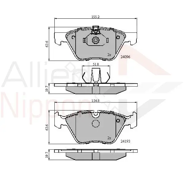 Тормозные колодки ALLIED NIPPON ADB01300